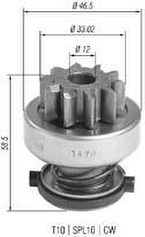 Impulsor de Partida do Motor de Arranque - Zen - 1470 - Unitário