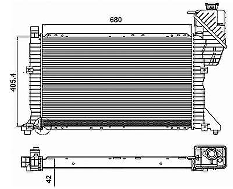 Radiador de Resfriamento - Valeo - 732472. - Unitário