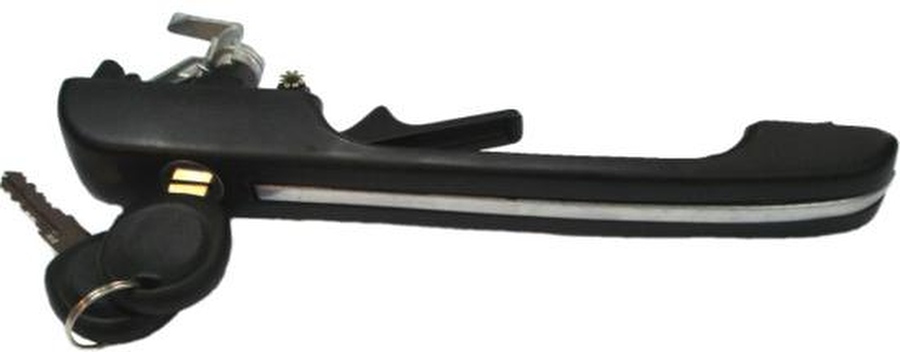 Maçaneta Externa da Porta C/ Ch Esq. Friso Preto - Ori - 1157 - Unitário