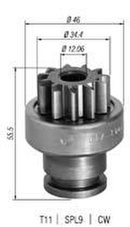 Impulsor de Partida do Motor de Arranque - Zen - 1617 - Unitário