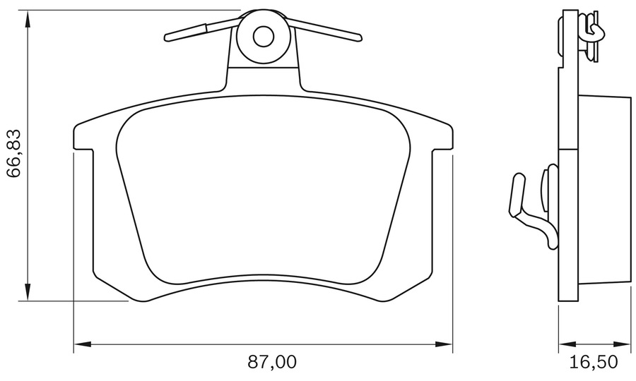 Pastilha de Freio - BB 49 - Bosch - 0986BB0105 - Jogo