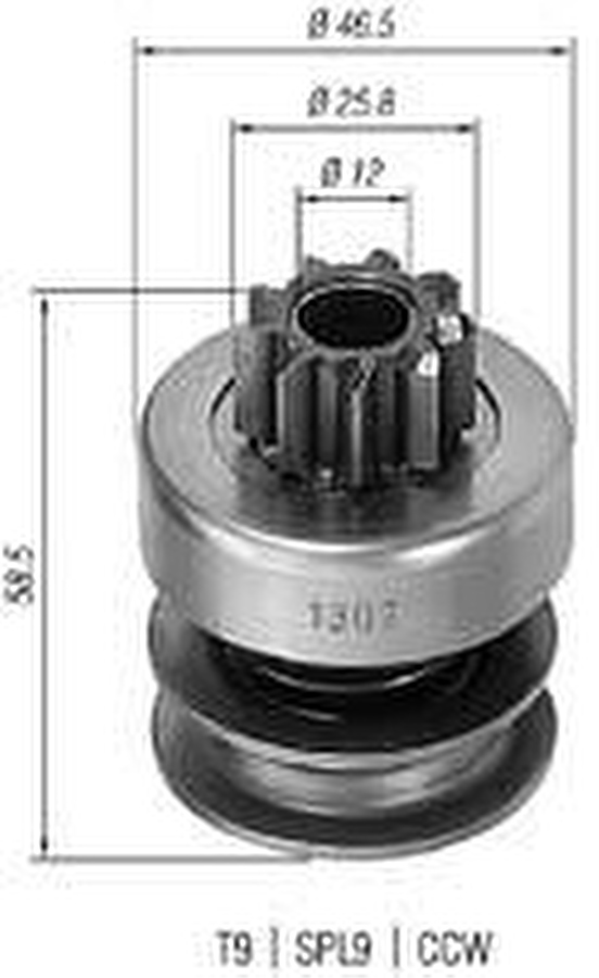 Impulsor de Partida do Motor de Arranque - Zen - 1302 - Unitário