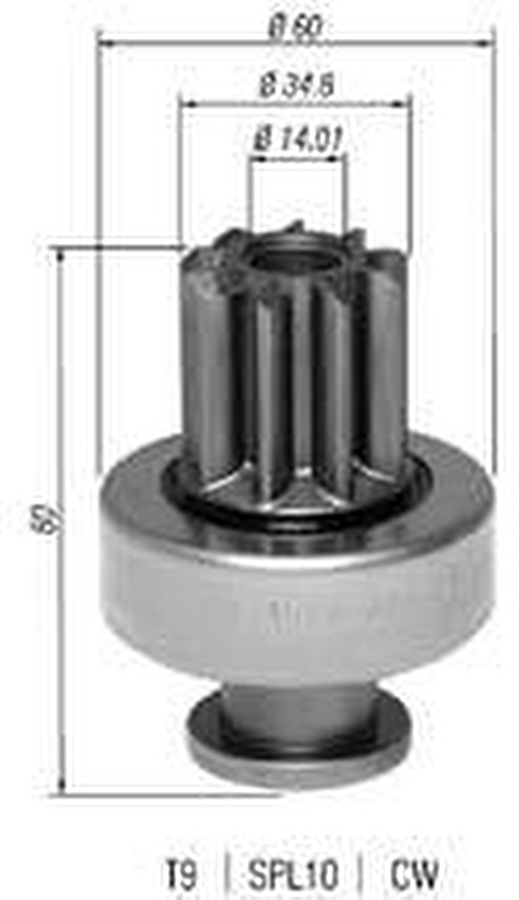 Impulsor de Partida do Motor de Arranque Automotivo Unitário - Zen - 1596 - Unitário