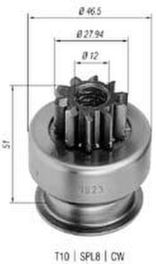 Impulsor de Partida do Motor de Arranque - Zen - 0825 - Unitário