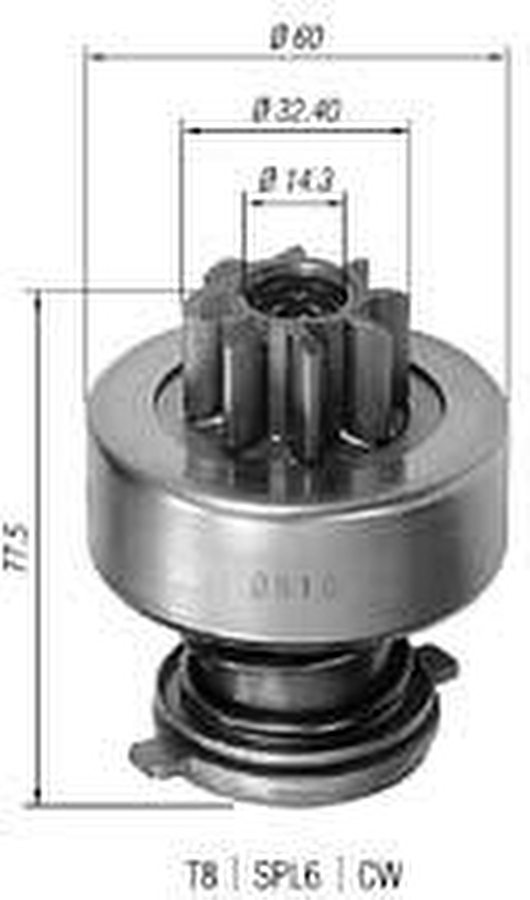 Impulsor de Partida do Motor de Arranque - Zen - 0910 - Unitário