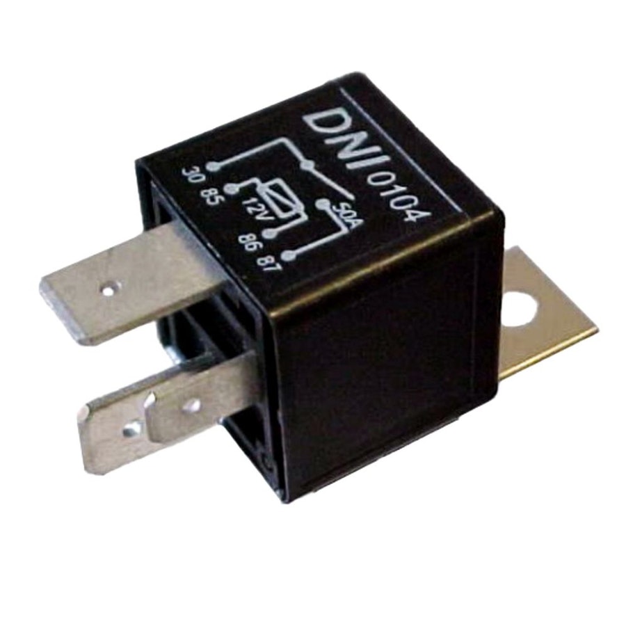 Relé Auxiliar de Uso Geral Massey Ferguson / Gm - 12V e 4 Terminais (2 Largos) - DNI - DNI 0104 - Unitário