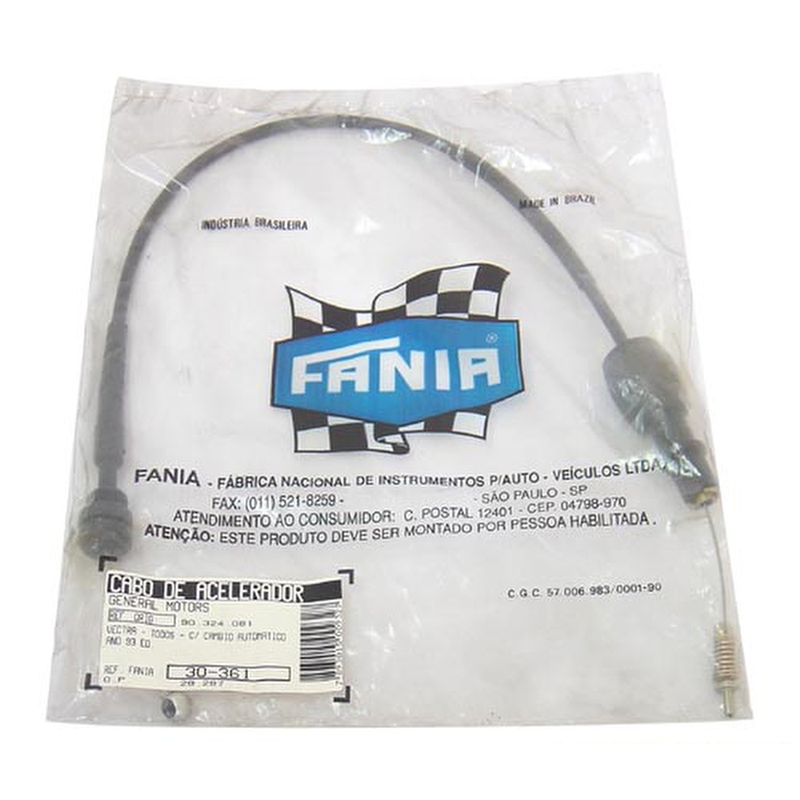 Cabo do Acelerador - Fania - 30-361 - Unitário