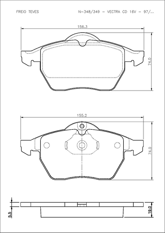 Pastilha de Freio Dianteira - Cobreq - N-348 - Jogo
