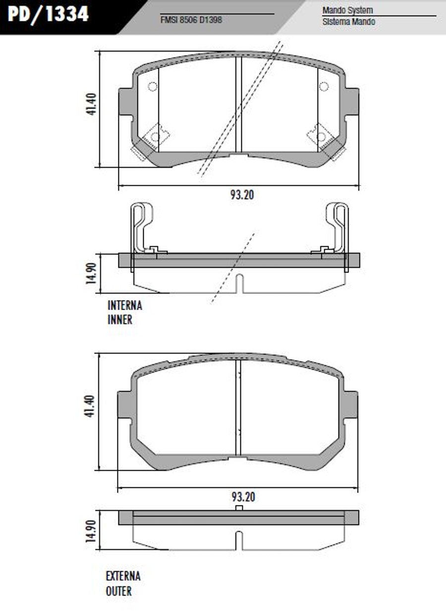 Pastilha de Freio - Fras-le - PD/1334 - Jogo