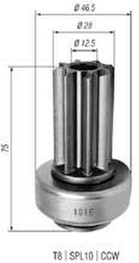 Impulsor de Partida do Motor de Arranque - Zen - 1016 - Unitário