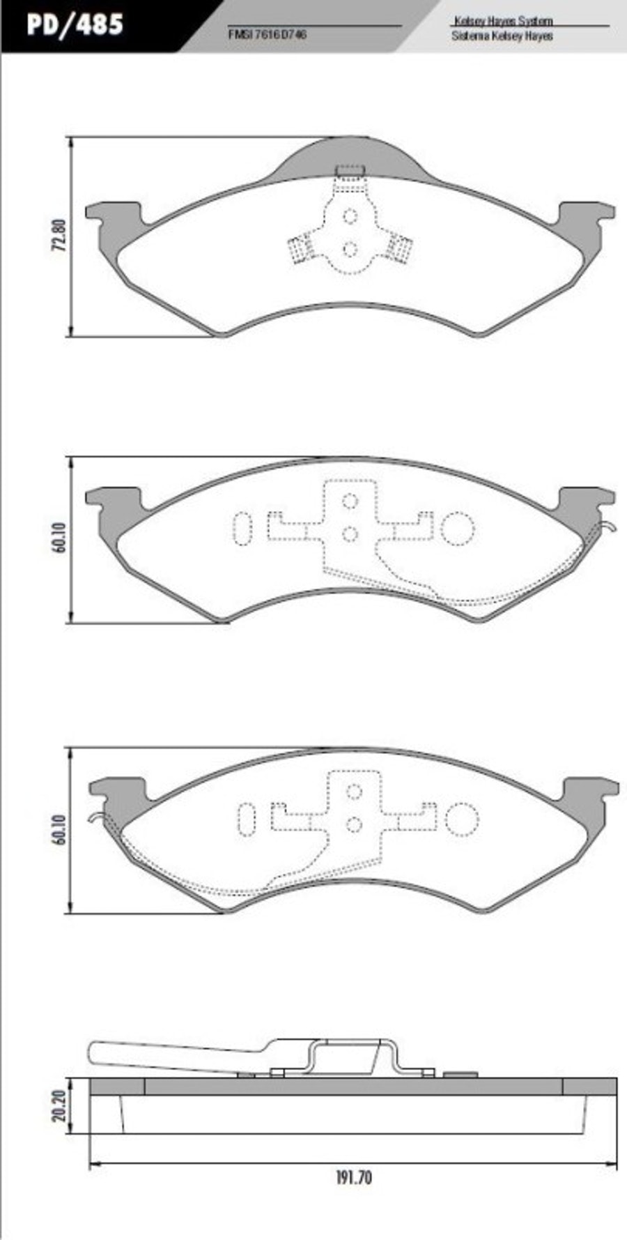 Pastilha de Freio - Fras-le - PD/485 - Jogo