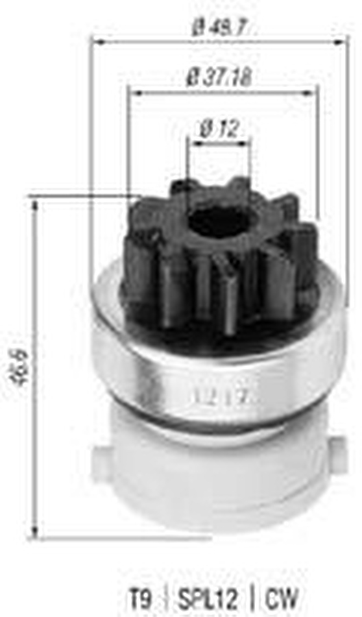 Impulsor de Partida do Motor de Arranque - Zen - 1217 - Unitário