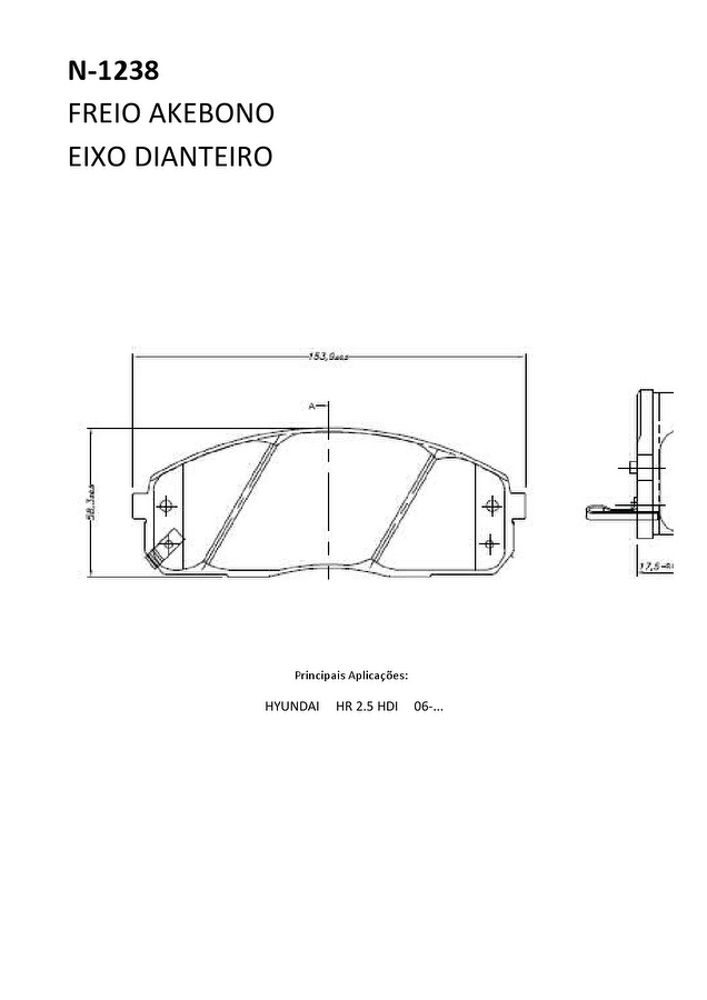 Pastilha de Freio Dianteira - Cobreq - N-1238 - Jogo