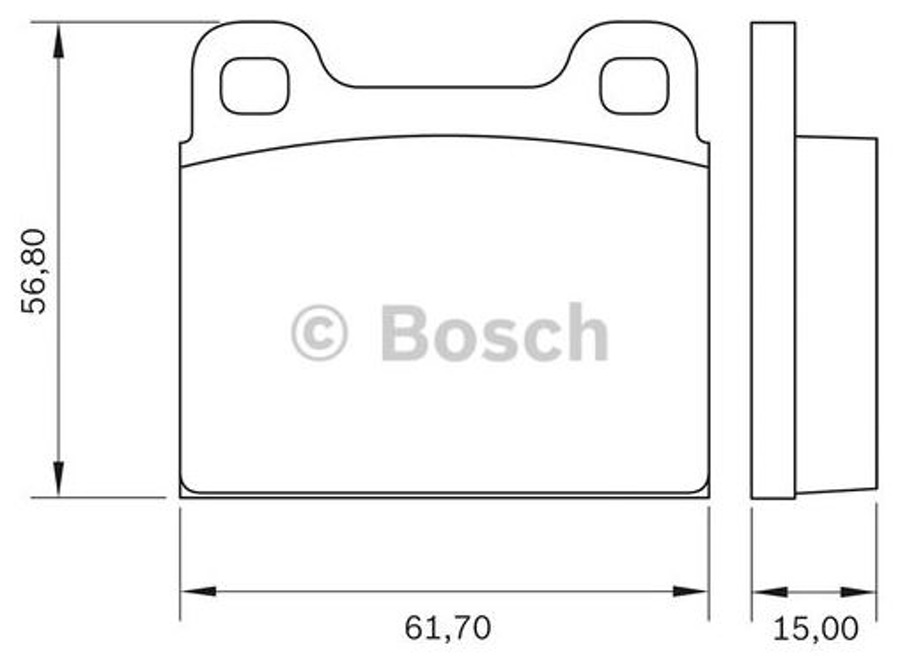 PASTILHA DE FREIO BB 0020 - Bosch - 0986BB0252 - Jogo