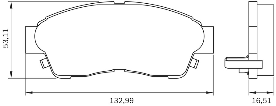 Pastilha de Freio - BB 0131/BB 387 - Bosch - 0986BB0096 - Jogo