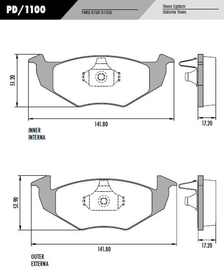 Pastilha de Freio - Fras-le - PD/1100 - Jogo