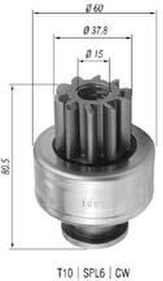 Impulsor de Partida do Motor de Arranque Automotivo Unitário - Zen - 1092 - Unitário