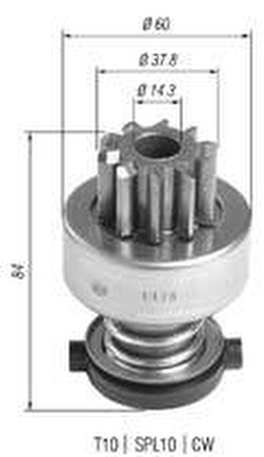 Impulsor de Partida do Motor de Arranque - Zen - 1178 - Unitário