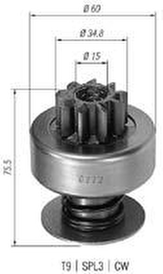 Impulsor de Partida do Motor de Arranque - Zen - 0772 - Unitário