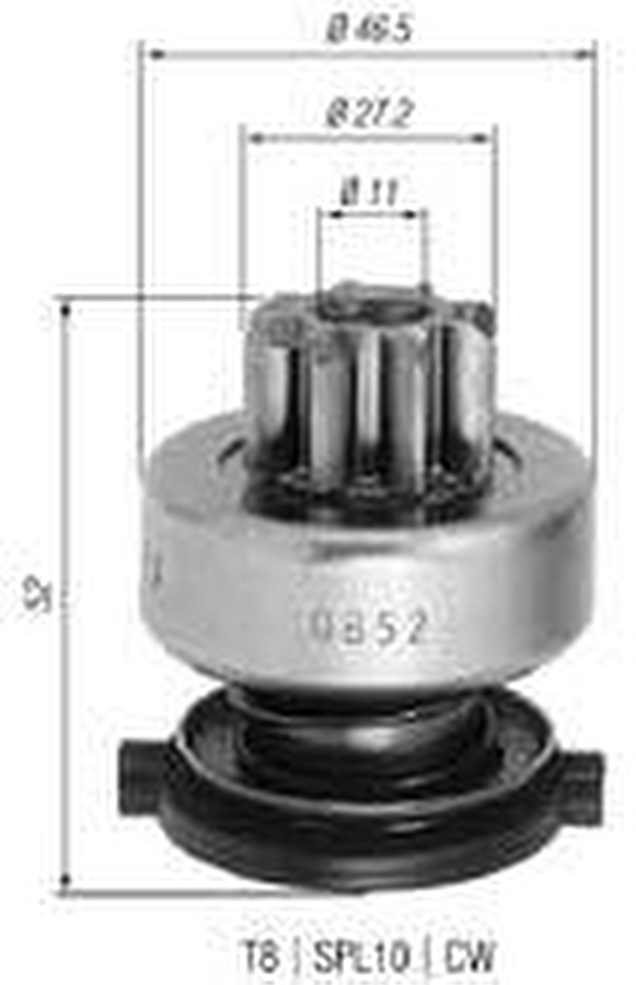 Impulsor de Partida do Motor de Arranque - Zen - 0852 - Unitário