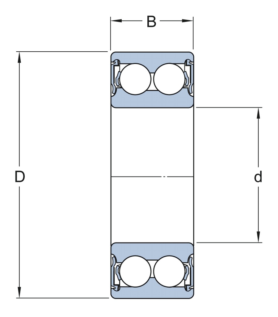 Rolamento de esferas de contato angular 