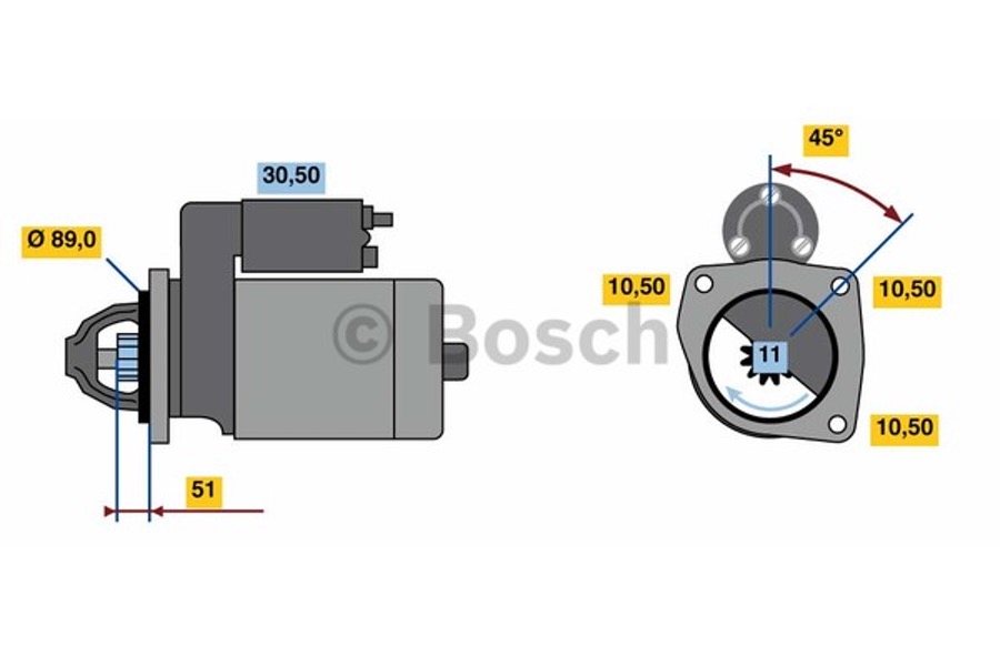 MOTOR DE ARRANQUE - Bosch - 0001260026 - Unitário