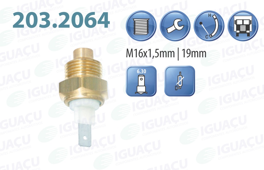 Sensor para o Marcador de Temperatura do Painel - Iguaçu - 203.2064 - Unitário