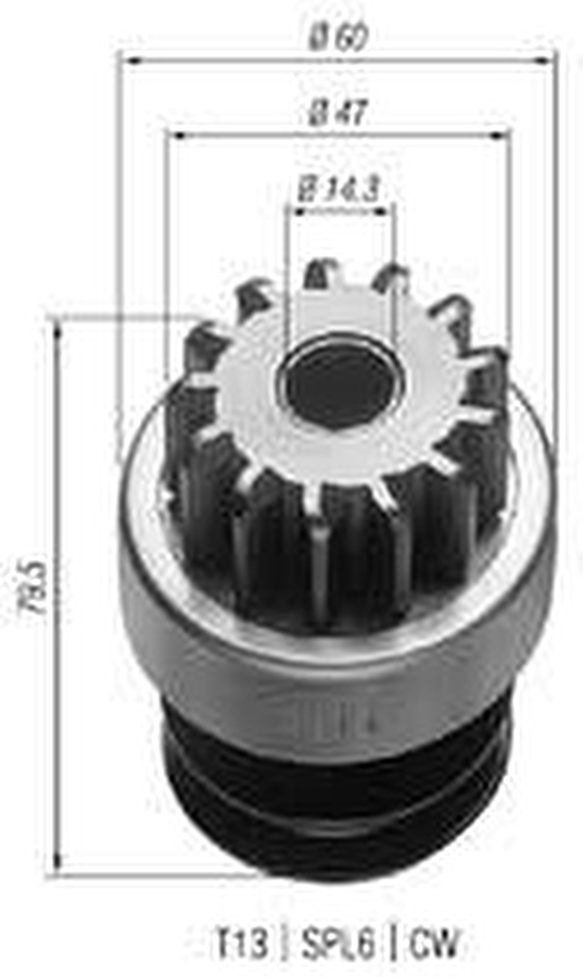 Impulsor de Partida do Motor de Arranque - Zen - 0084 - Unitário