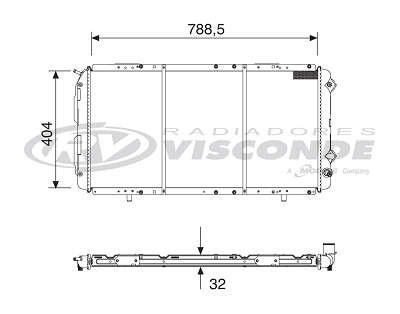 Radiador de Água para Fiat - Visconde - 12852 - Unitário