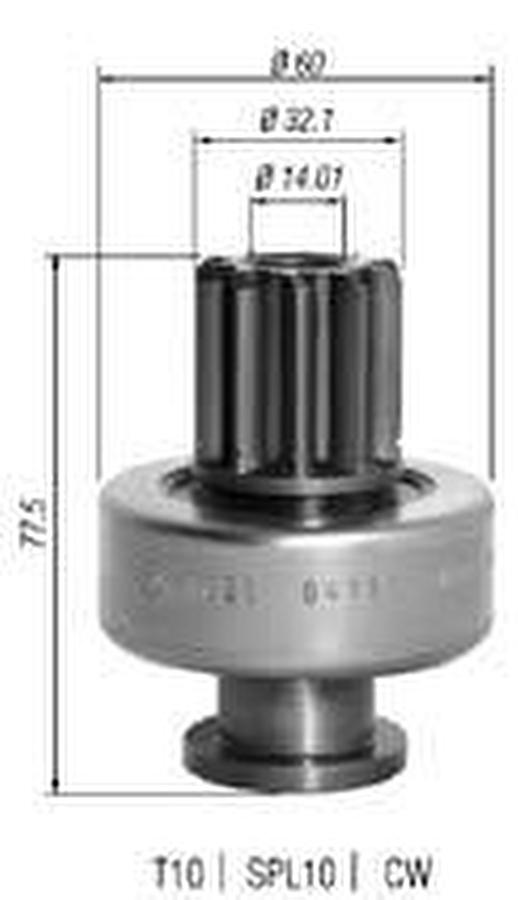 Impulsor de Partida do Motor de Arranque Automotivo Unitário - Zen - 1623 - Unitário