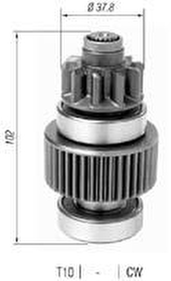 Impulsor de Partida do Motor de Arranque Automotivo Unitário - Zen - 1097 - Unitário