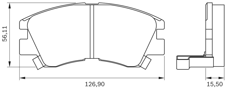 Pastilha de Freio - BB 377 - Bosch - 0986BB0088 - Jogo