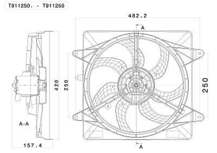 Eletroventilador - Valeo - T911250. - Unitário