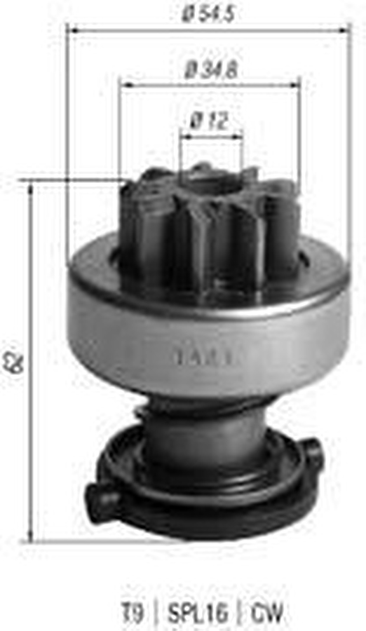 Impulsor de Partida do Motor de Arranque - Zen - 1483 - Unitário