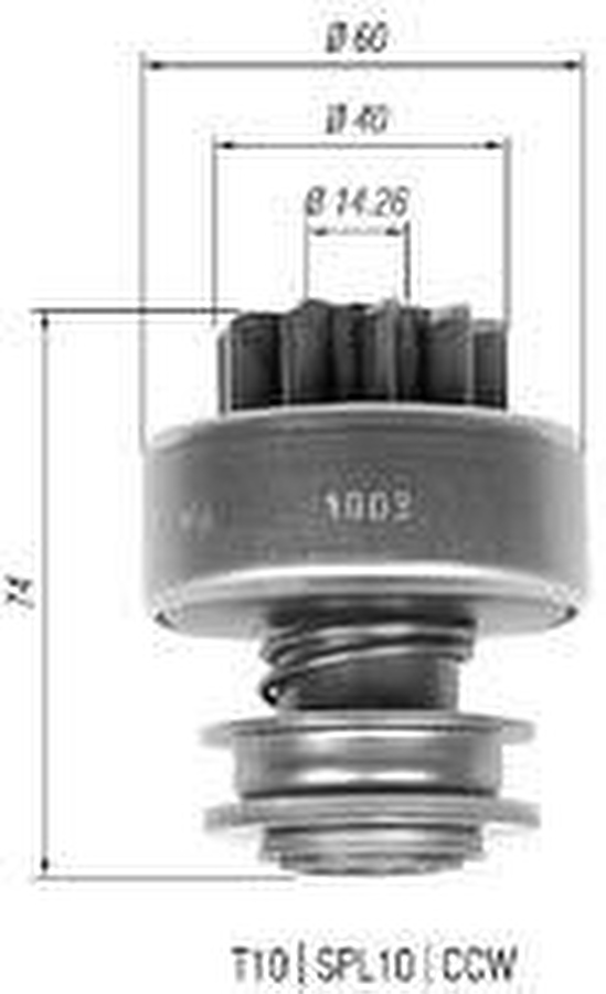 Impulsor de Partida do Motor de Arranque - Zen - 1003 - Unitário