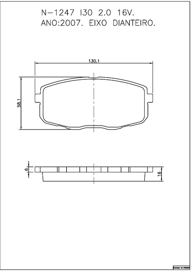 Pastilha de Freio Dianteira - Cobreq - N-1247 - Jogo