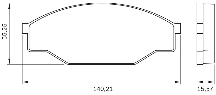 Pastilha de Freio - BB 429 - Bosch - 0986BB0158 - Jogo