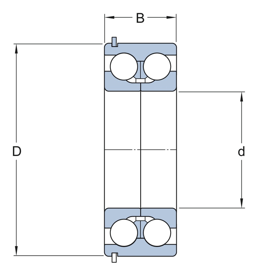 Rolamento de esferas de contato angular - SKF - 5410 A - Unitário