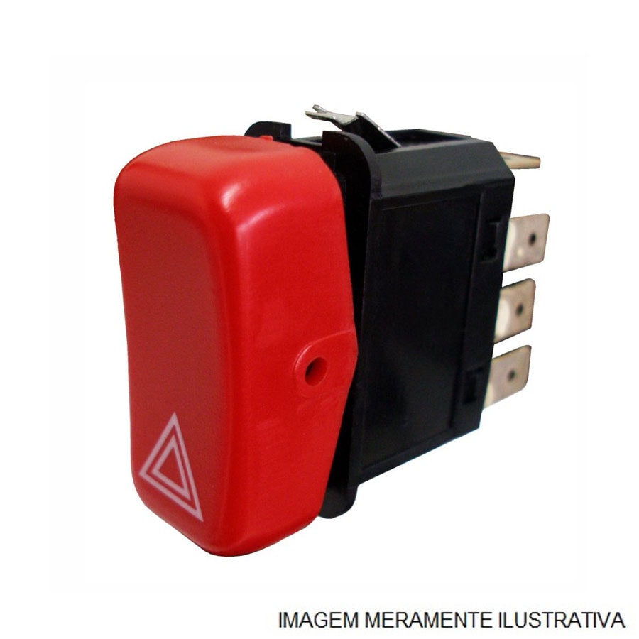 Interruptor Pisca Alerta Volkswagen 17.210 - Original Volkswagen - 2Z0953235 - Unitário