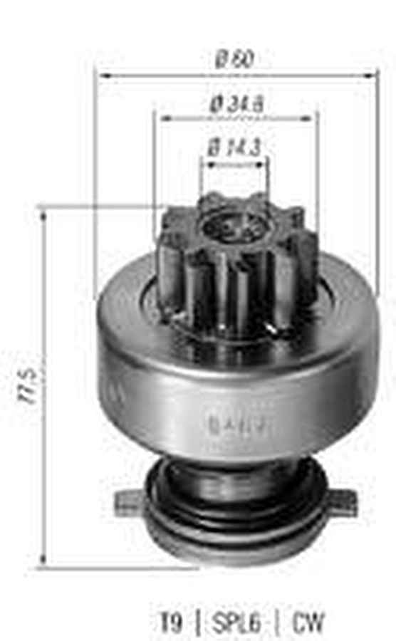 Impulsor de Partida do Motor de Arranque - Zen - 0407 - Unitário