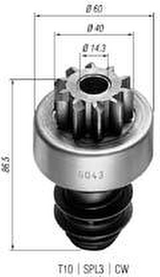 Impulsor de Partida do Motor de Arranque - Zen - 0043 - Unitário