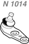 Pivô de Suspensão Dianteiro Esquerdo Linha Leve Unitário - Nakata - N 1014 - Unitário