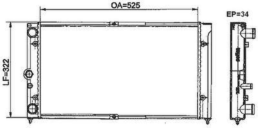 Radiador de Resfriamento - Valeo - 6TA091A - Unitário