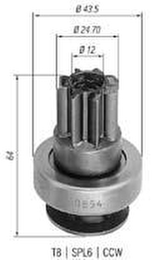 Impulsor de Partida do Motor de Arranque - Zen - 0854 - Unitário