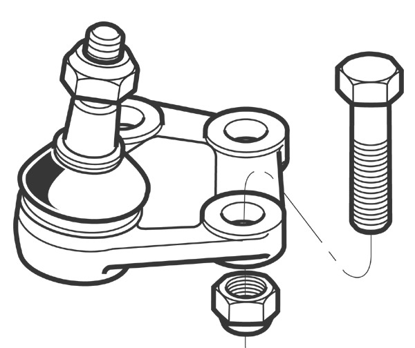 Pivô de Suspensão Dianteiro Esquerdo Linha Leve Unitário - Nakata - N 1064 - Unitário