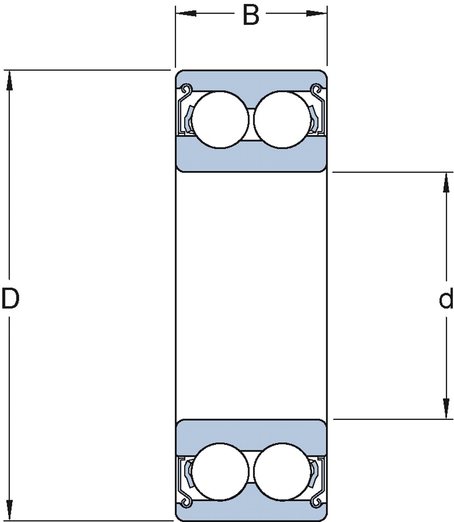 Rolamento de Esferas de Contato Angular  - SKF - 3307 A-2Z - Unitário