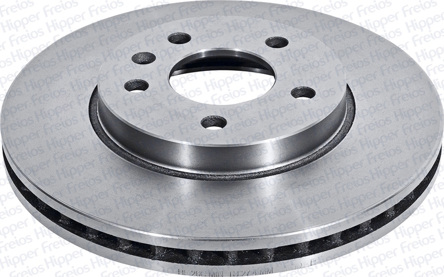 Disco de Freio Ventilado sem Cubo - Hipper Freios - HF 26C - Par