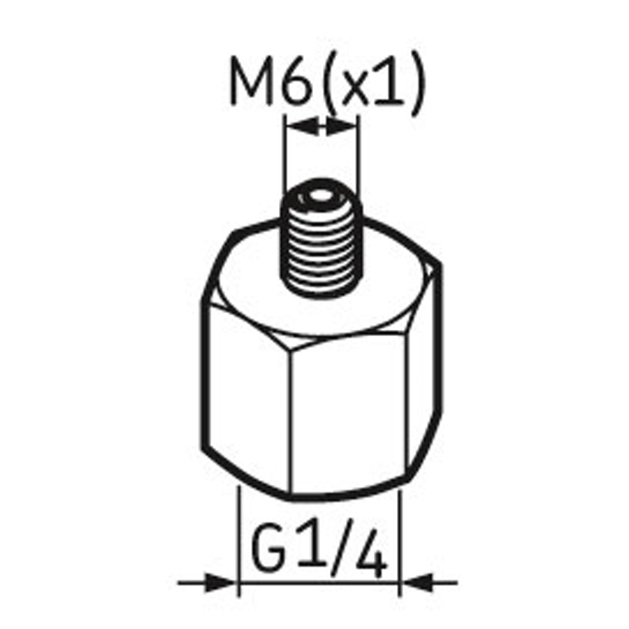 Pino graxeiro G1/4 – M6 - SKF - LAPN 6 - Unitário