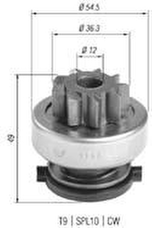Impulsor de Partida do Motor de Arranque - Zen - 1168 - Unitário