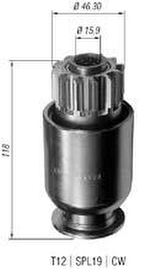 Impulsor de Partida do Motor de Arranque Automotivo Unitário - Zen - 0622 - Unitário